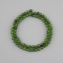 Diopside Beads, Natural Stone, Faceted Round Beads, Diameter 5 mm ±, Length 38 cm ±