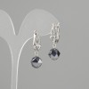 Terahertz Earrings, Faceted, 10x9 mm diameter, 30 mm length
