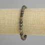 Bracelet Pyrite (Imitation) Smooth Beads, 6 mm Diameter, 18 cm Length ± Stretch