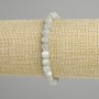 Bracelet Labrador (synthetic) smooth beads, 6 mm diameter ±, length 18 cm ± stretch
