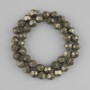 Pyrite Beads Faceted 8–8.5×7–8 mm, 35 cm Thread Length