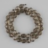 Smoky Quartz Faceted Beads, 9x8 mm, length approx. 37 cm, on thread