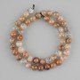 Rutilated Quartz Beads 'Hair Quartz' Smooth Round Beads, 8 mm diameter ±, 39 cm length ± on thread