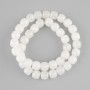 White Quartz Rondelle Beads 10x9mm ±, 38 cm ± on thread