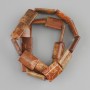 Fossilized Coral Beads, Rectangular 20×15 mm, 40 cm length, on thread