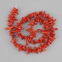 Coral beads, chip-needle shape, diameter 8-18×2-5 mm, length 39 cm on thread