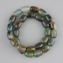 Brazilian Agate Barrel Beads, 13.5×10 mm, 38 cm length on thread