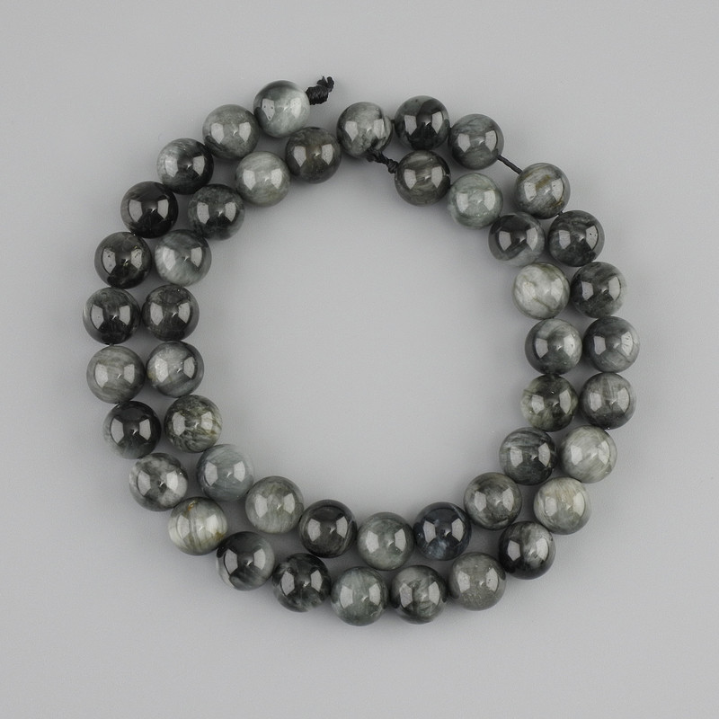 Obsidian beads, smooth round ball, diameter 8.5 mm ±, length 39 cm ±