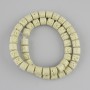 Lava Beads Cylindrical 8x8 mm ± on Beading Thread, Length 38 cm