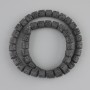 Beads Black Volcanic Lava Cylinder, diameter 8x8 mm +/- on thread, length 38 cm+