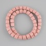 Pink Lava Beads Cylindrical, 8×8 mm diameter, on a thread, length 38 cm+