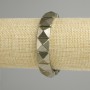 Pyrite Bracelet, Faceted Square 12×12 mm, 18 cm Length, Stretch