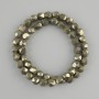 Pyrite Beads, Faceted 8×7 mm, 40 cm ± on beading thread