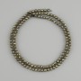 Pyrite Beads, Faceted Ball, Diameter 3 mm ±, Length 40 cm ±