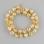 Citrine beads, diamond-shaped faceted, 10×9–10 mm, length 37 cm+