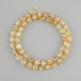 Citrine Beads, Faceted Cube, 5×5 mm, +/- Seed Beads 3 mm, Length 37 cm+