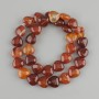 Agate Heart Beads, 12x12 mm, thread length approx. 37 cm