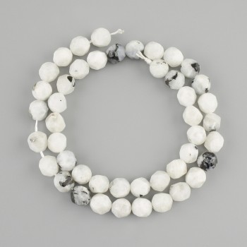 Adularia Beads Faceted 8 mm on Thread