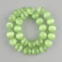 Cat's Eye Beads, smooth round bead, diameter 13.5–14 mm, length 37 cm ± on thread