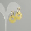 Earrings 'Bagel' Citrine, diameter 18×5 mm, length approx. 30 mm