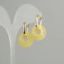 Earrings 'Bagel' Citrine, diameter 18×5 mm, length approx. 30 mm