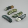 Bead Insert Moss Agate Curved Link with Holes 36×10×6 mm+