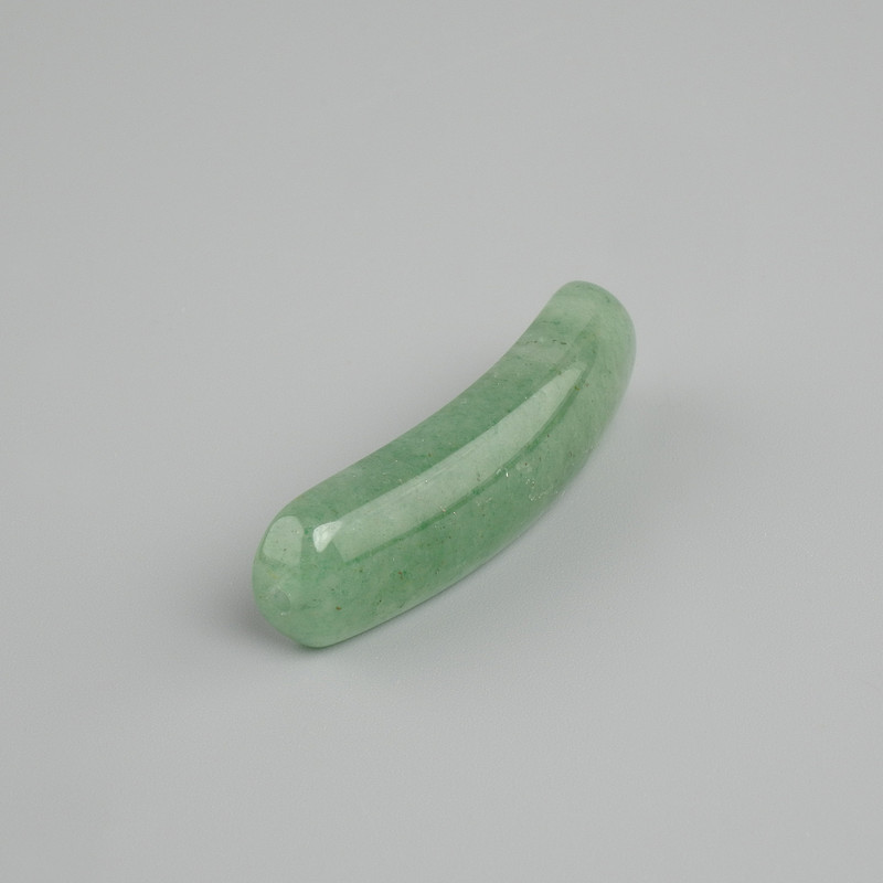 Nephrite Bead Insert, Curved Link with Holes 36×10×6 mm+