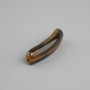 Bead insert, Tiger's Eye, curved link with holes, 36x10x6 mm+