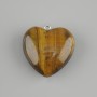 Heart-Shaped Tiger's Eye Pendant 30x30mm+