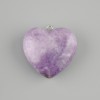 Pendant 'Heart' with Lepidolite 30x30mm+