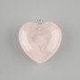 Heart Pendant with Pink Quartz 30×30 mm+