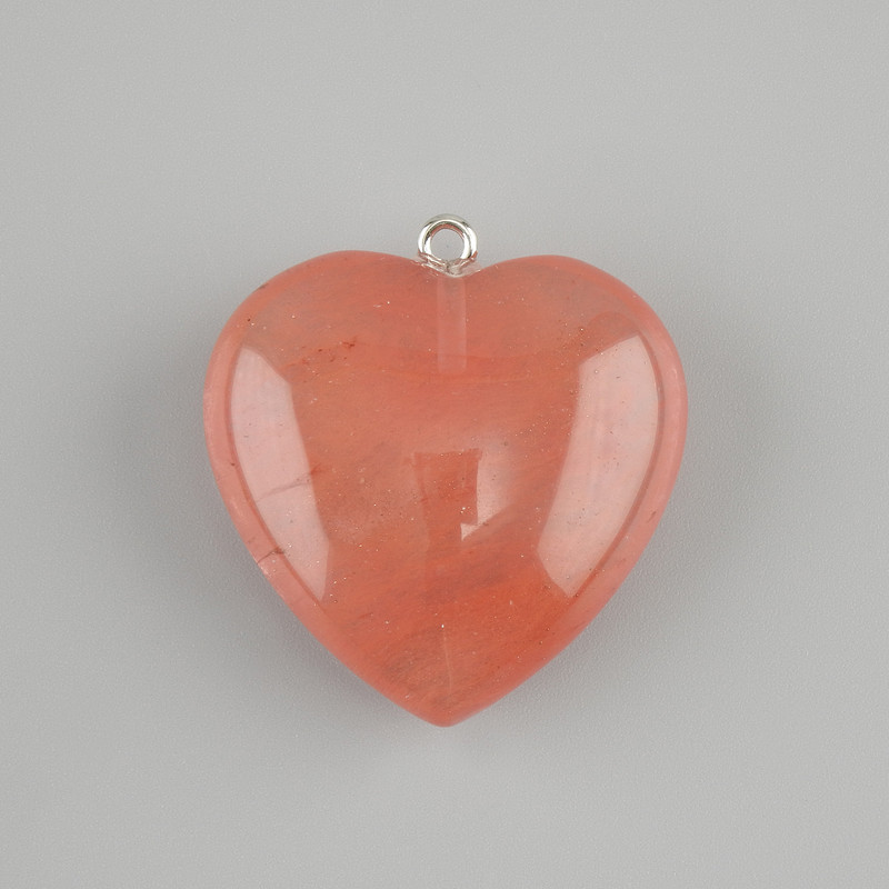 Pendant Chalcedony Heart 30×30 mm+