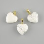Heart Pendant Cacholong 15x15x23 mm+