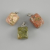 Totem Pendant in heliotrope jasper Bar 16x11x11 mm, length 24 mm, assorted sizes