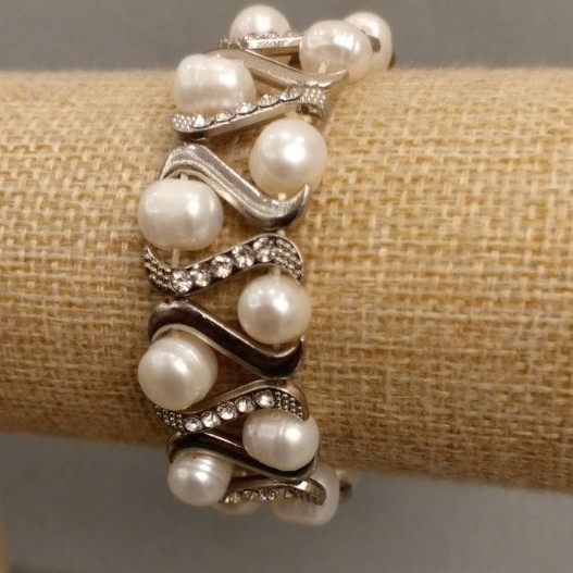 Mallorca Pearl Bracelet, 18 cm length, stretch