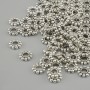 Bead Insert, silver metal color, 6 mm diameter ±, 3 mm hole diameter ±, packaging 20 g (~93 pcs.)