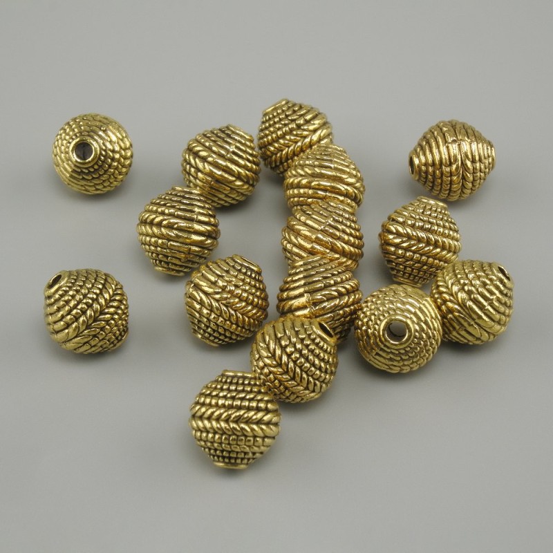 Findings bead insert color yellow gold, diameter 8×7.5 mm, hole diameter 1.8 mm, packaging 20 g (~15 pcs)