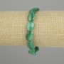 Malachite bracelet, oval beads, 14×10 mm, length 18 cm, stretch