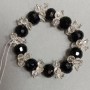 Bracelet with Czech crystal, 16 cm length, elastic (stretch)