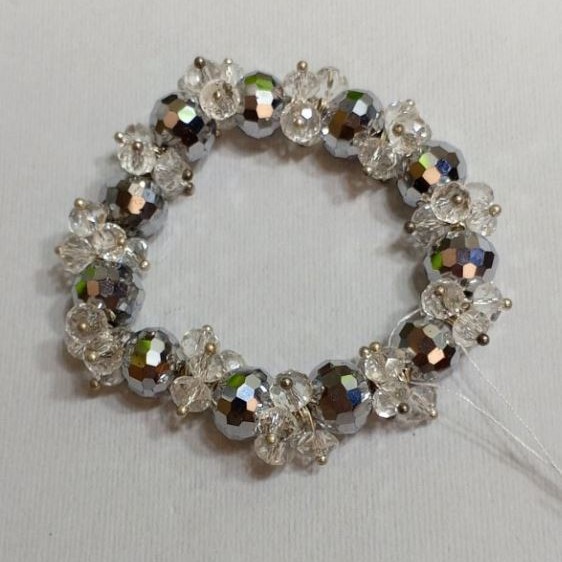 Bracelet Czech Glass, 18 cm length, stretch