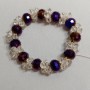 Stretch Bracelet with Czech Glass, 18 cm long
