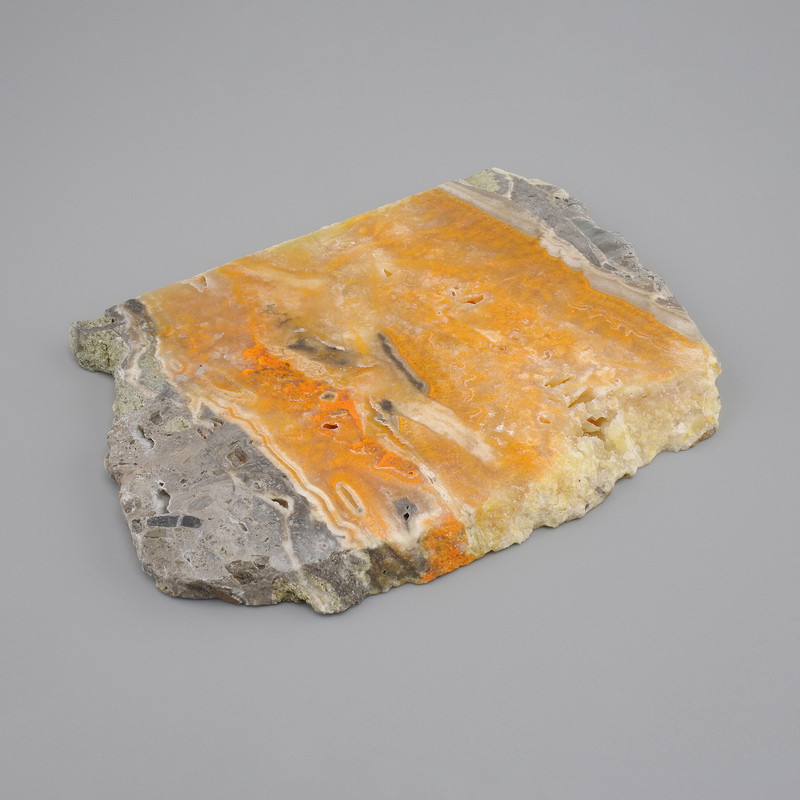 Price per 100 g! Bee Jasper Souvenir Plate, diameter 89-120 × 75-95 × 10 mm ± assorted size