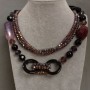 Long Necklace of Assorted Stones, length 84 cm+