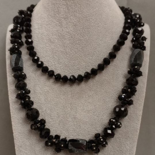 Long Czech Crystal Necklace, 84 cm+