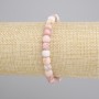Rose Quartz Faceted Cube Bracelet, diameter 6x6mm+-, length 18cm+- stretch