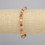Agate Bracelet, faceted ball, diameter 5mm+-, length 18cm+- stretch