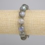Labradorite Bracelet, smooth ball, diameter 13mm+-, length 18cm+- stretch