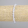 Agate Bracelet, faceted ball, diameter 5mm+-, length 18cm+- stretch