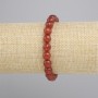Carnelian Bracelet faceted bead, diameter 8mm+-, length 18cm+- stretch