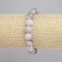 Botswana Agate Bracelet faceted bead, diameter 10mm+-, length 18cm+- stretch